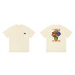 画像4: unisex Smile Flower Print Short Sleeve T-Shirt  　スマイルフラワープリント半袖ラウンドネック Tシャツ ユニセックス 男女兼用 (4)