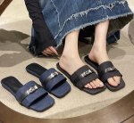 画像5: Denim flat sandals with metal fittings slippers　デニムフラットメタル付きサンダルスリッパ (5)