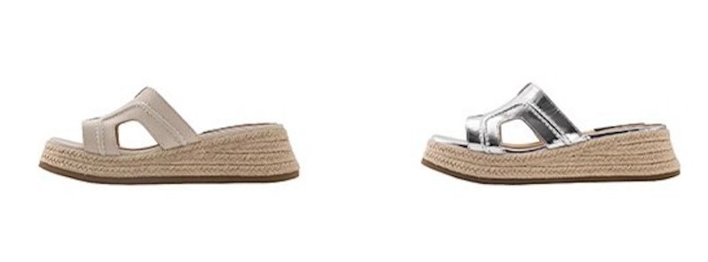 画像3:  Espadrille H Leather platform  sandal slippers　エスパドリーユHレザープラットフォームサンダルスリッパ (3)