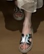 画像4:  Espadrille H Leather platform  sandal slippers　エスパドリーユHレザープラットフォームサンダルスリッパ (4)
