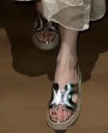画像4:  Espadrille H Leather platform  sandal slippers　エスパドリーユHレザープラットフォームサンダルスリッパ (4)