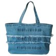 画像1: Unisex Gentlewoman Denim Fringe Tote Shoulder Bag　　ユニセックスGentlewomanデニムフリンジトートショルダーバッグ (1)