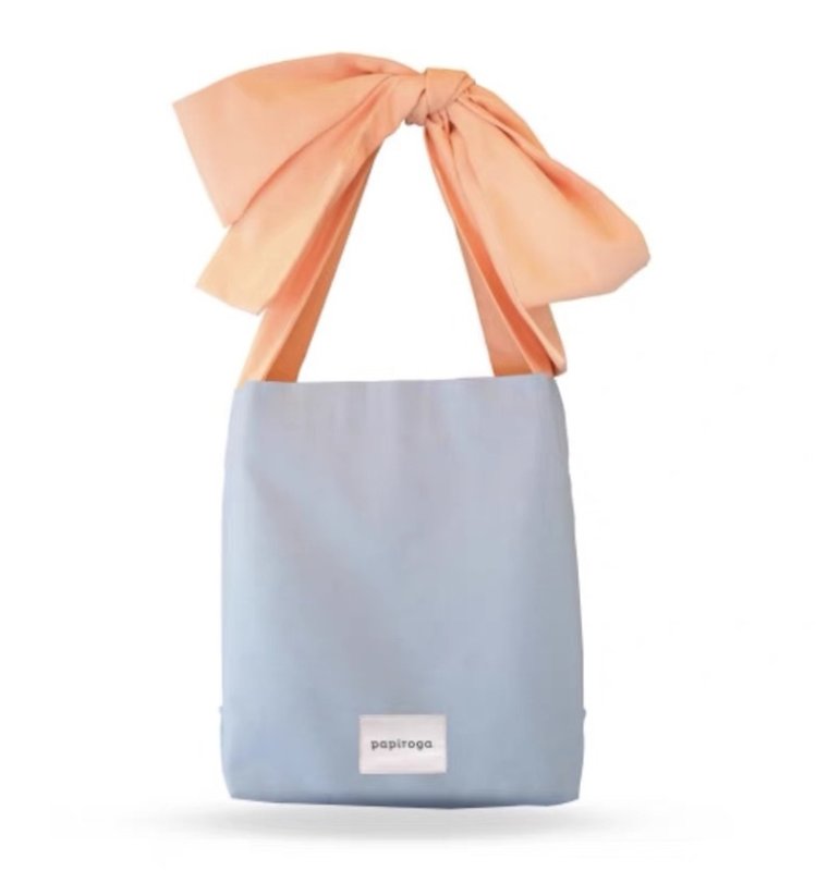 画像10: Spanish PAPIROGA girly large capacity extra large ribbon canvas Tote Shoulder Bag  ガーリーラージリボンキャンバス トートショルダーバッグ (10)