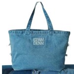 画像2: Unisex Gentlewoman Denim Fringe Tote Shoulder Bag　　ユニセックスGentlewomanデニムフリンジトートショルダーバッグ (2)