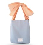 画像18: Spanish PAPIROGA girly large capacity extra large ribbon canvas Tote Shoulder Bag  ガーリーラージリボンキャンバス トートショルダーバッグ (18)