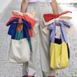 画像11: Spanish PAPIROGA girly large capacity extra large ribbon canvas Tote Shoulder Bag  ガーリーラージリボンキャンバス トートショルダーバッグ (11)