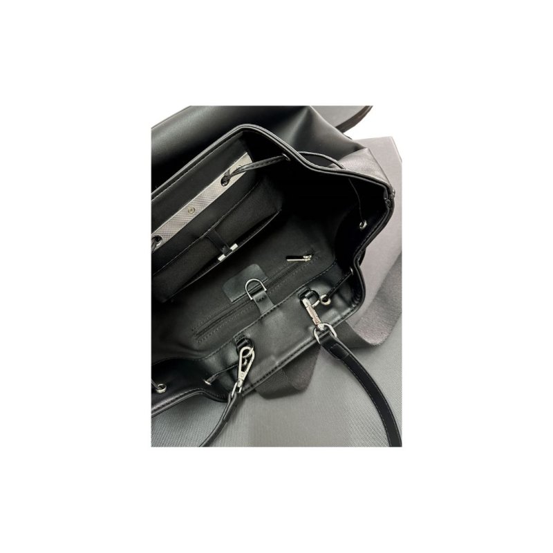 画像6: Leather Drawstring Backpack Tote Shoulder Bag 　レザー巾着バックパックリュックトートショルダーバッグ (6)