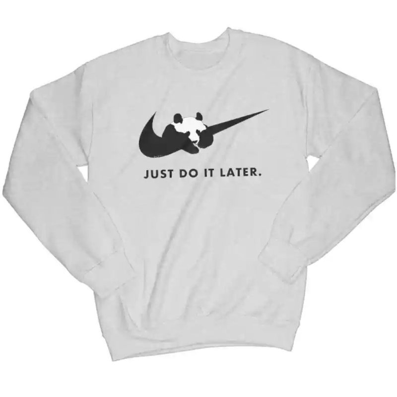 画像5: Panda Just do it later Logo sweatshirt sweat パンダ ジャスト ドゥ イット レーター スウェット トレーナー (5)