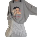 画像3: Oversized Vintage Betty Boop Sweet Dream Joint Sweat 韓国 ヴィンテージ風 ベティ ベティブープ ベティちゃん オーバーサイズ スウェットトレーナー (3)
