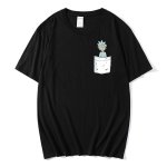 画像1: unisex Pocket Rick & Morty Points  Short Sleeve T-Shirt  　ポケットリック＆モーティポイントプリント半袖ラウンドネック Tシャツ ユニセックス 男女兼用 (1)