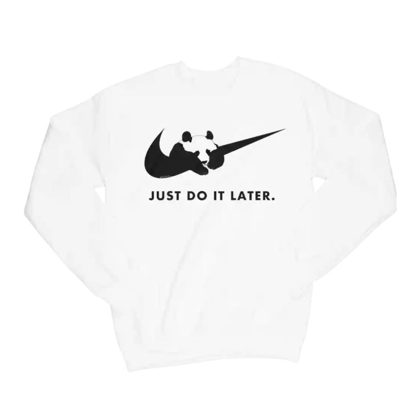 画像3: Panda Just do it later Logo sweatshirt sweat パンダ ジャスト ドゥ イット レーター スウェット トレーナー (3)