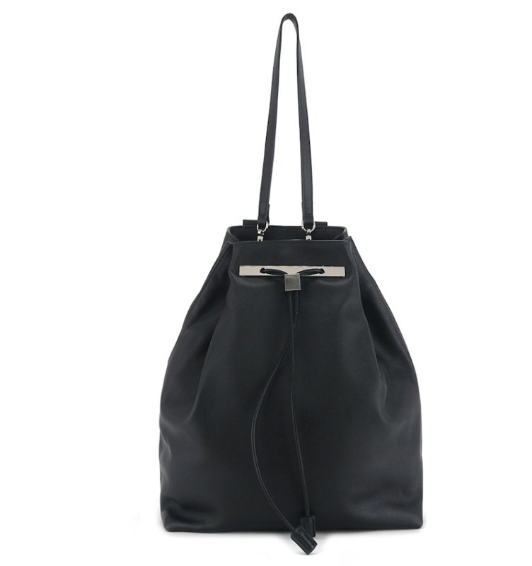 画像2: Leather Drawstring Backpack Tote Shoulder Bag 　レザー巾着バックパックリュックトートショルダーバッグ (2)