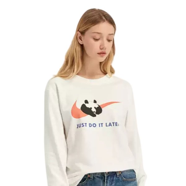 画像1: Panda Just do it later Logo sweatshirt sweat パンダ ジャスト ドゥ イット レーター スウェット トレーナー (1)