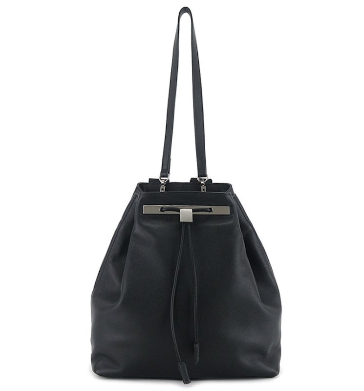 画像3: Leather Drawstring Backpack Tote Shoulder Bag 　レザー巾着バックパックリュックトートショルダーバッグ (3)