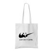 画像1: Unisex Panda Just do it later Logo Cotton Eco Tote Bag ユニセックス 男女兼用 パンダ ジャスト ドゥ イット レーター スウェット  コットン エコ トートバッグ (1)