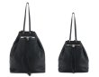 画像1: Leather Drawstring Backpack Tote Shoulder Bag 　レザー巾着バックパックリュックトートショルダーバッグ (1)