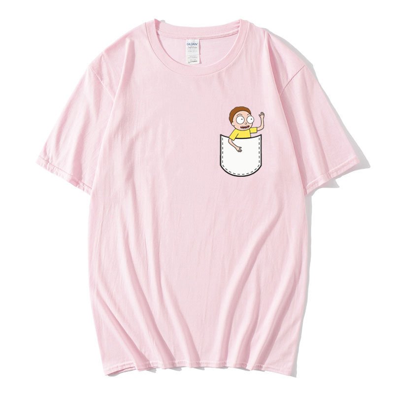 画像8: unisex Pocket Rick & Morty Points  Short Sleeve T-Shirt  　ポケットリック＆モーティポイントプリント半袖ラウンドネック Tシャツ ユニセックス 男女兼用 (8)