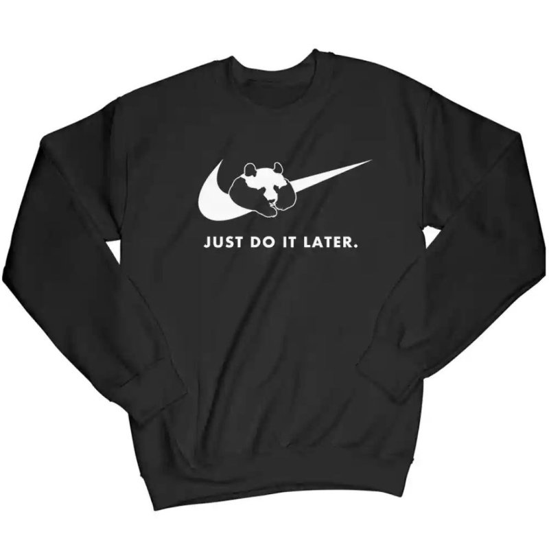 画像4: Panda Just do it later Logo sweatshirt sweat パンダ ジャスト ドゥ イット レーター スウェット トレーナー (4)