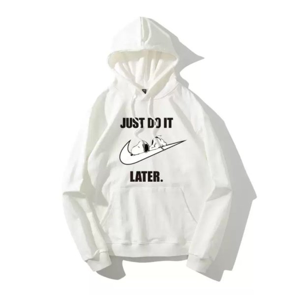 画像1: 24 JUST DO IT LATER x Snoopy sweat hoodie  ユニセックス男女兼用 NASA×JUST DO IT LATER× スヌーピー スウェットパーカー トレーナー  (1)