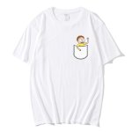 画像4: unisex Pocket Rick & Morty Points  Short Sleeve T-Shirt  　ポケットリック＆モーティポイントプリント半袖ラウンドネック Tシャツ ユニセックス 男女兼用 (4)