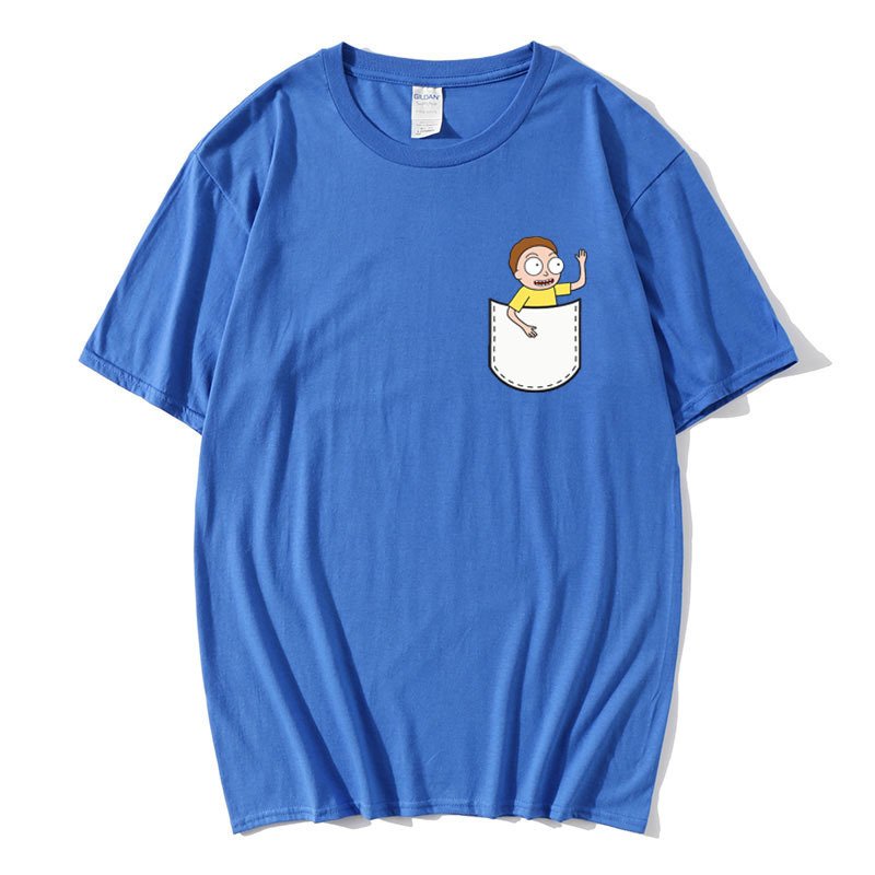 画像6: unisex Pocket Rick & Morty Points  Short Sleeve T-Shirt  　ポケットリック＆モーティポイントプリント半袖ラウンドネック Tシャツ ユニセックス 男女兼用 (6)