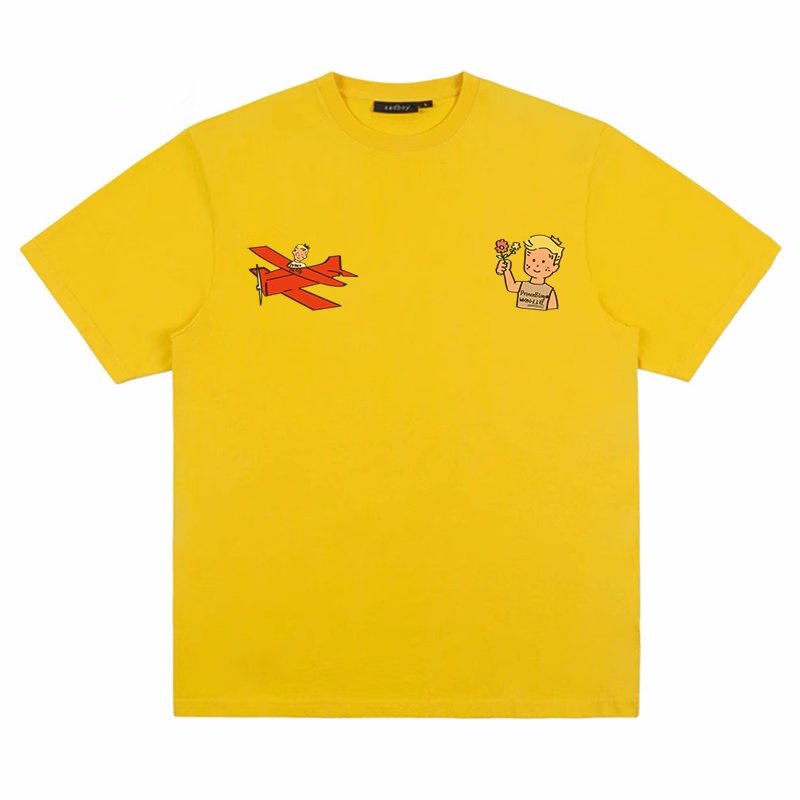 画像3: unisex Fairy Tail Town Little Prince Joint Print Short Sleeve T-Shirt  　フェアリーテイルタウン リトルプリンス ジョイントプリント半袖ラウンドネック Tシャツ ユニセックス 男女兼用 (3)