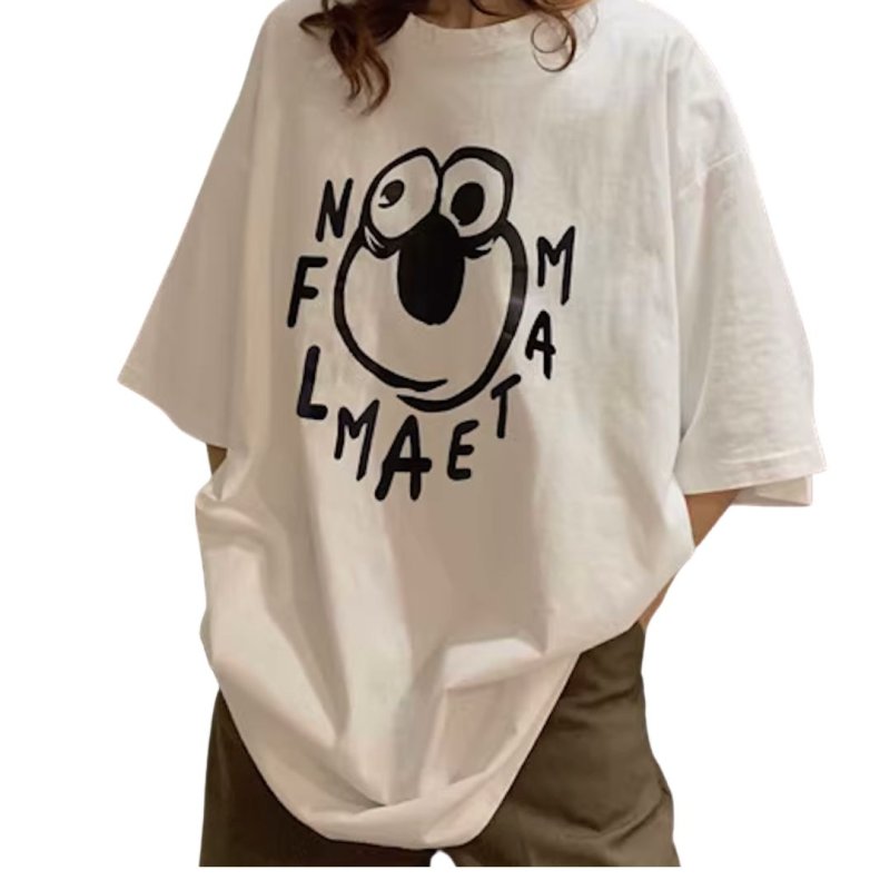 画像3: unisex Sesame Street & Alphabet Logo  Print Short Sleeve T-Shirt  　セサミストリート&アルファベットロゴプリント半袖ラウンドネック Tシャツ ユニセックス 男女兼用 (3)