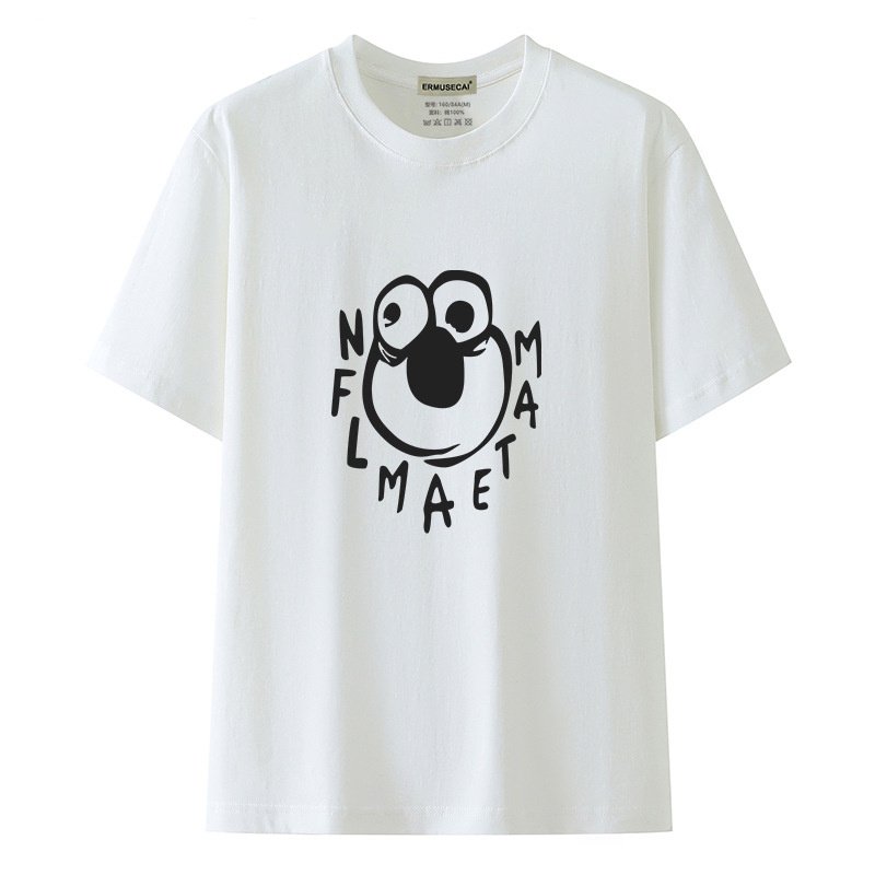 画像1: unisex Sesame Street & Alphabet Logo  Print Short Sleeve T-Shirt  　セサミストリート&アルファベットロゴプリント半袖ラウンドネック Tシャツ ユニセックス 男女兼用 (1)
