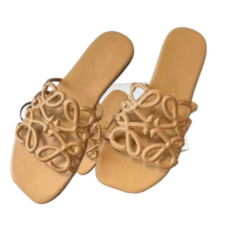 画像6: Flat Leather Pattern Sandal Slippers　フラットレザー模様サンダルスリッパ (6)