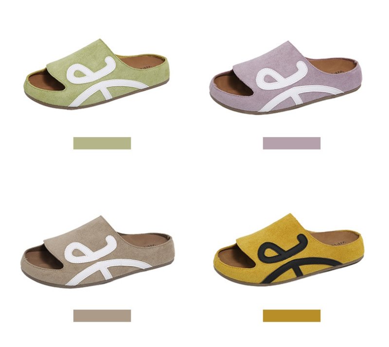 画像5: Baotou Leather Retro Frost Cross  Half Sandal Slippers　バオトゥレザープラットフォーム厚底レトロフロストクロスサンダルスリッパ (5)