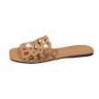 画像1: Flat Leather Pattern Sandal Slippers　フラットレザー模様サンダルスリッパ (1)