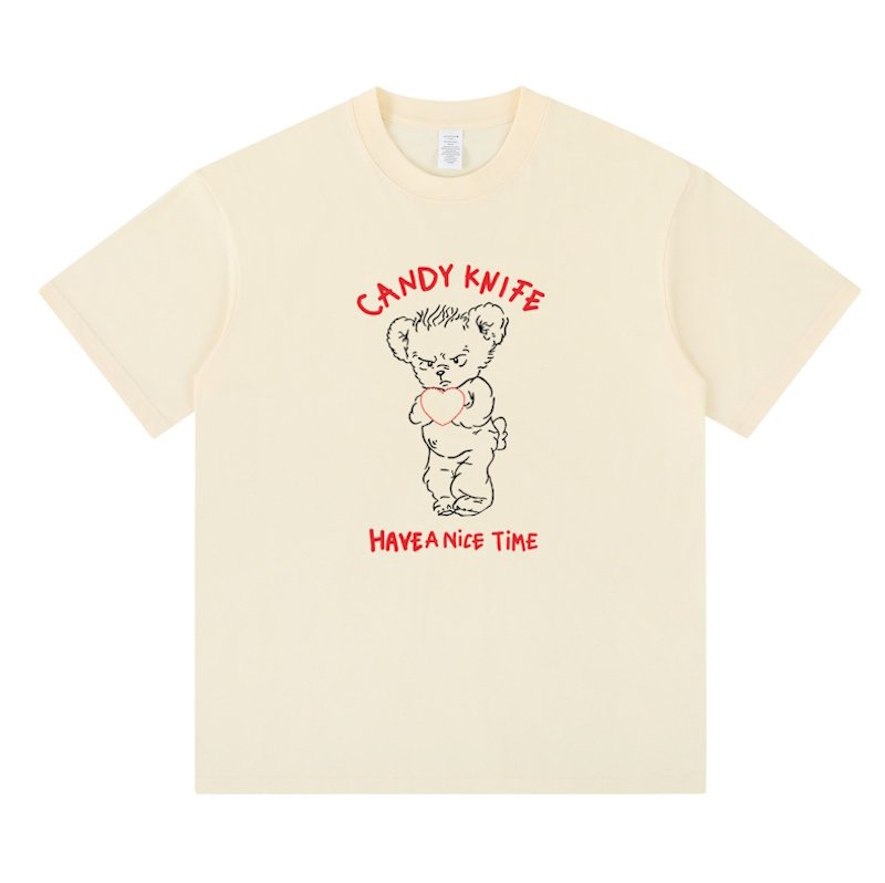 画像3: unisex ugly baby bear Print Short Sleeve T-Shirt  　アグリーベビーベアプリント半袖ラウンドネック Tシャツ ユニセックス 男女兼用 (3)