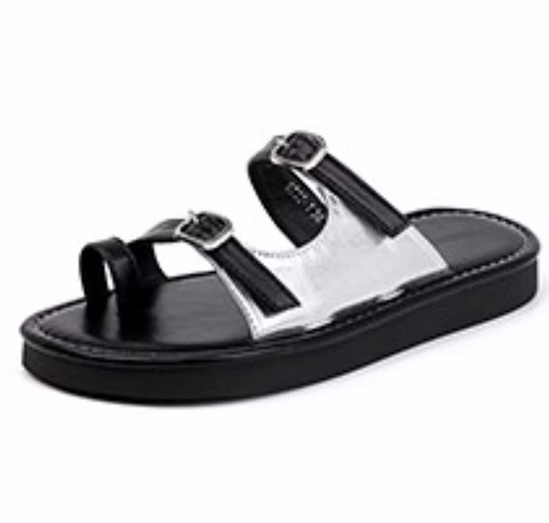 画像2: Roman Open Toe Flat Sandals Sandals slippers　ローマンオープントゥフラットサンダルスリッパ (2)