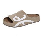 画像1: Baotou Leather Retro Frost Cross  Half Sandal Slippers　バオトゥレザープラットフォーム厚底レトロフロストクロスサンダルスリッパ (1)