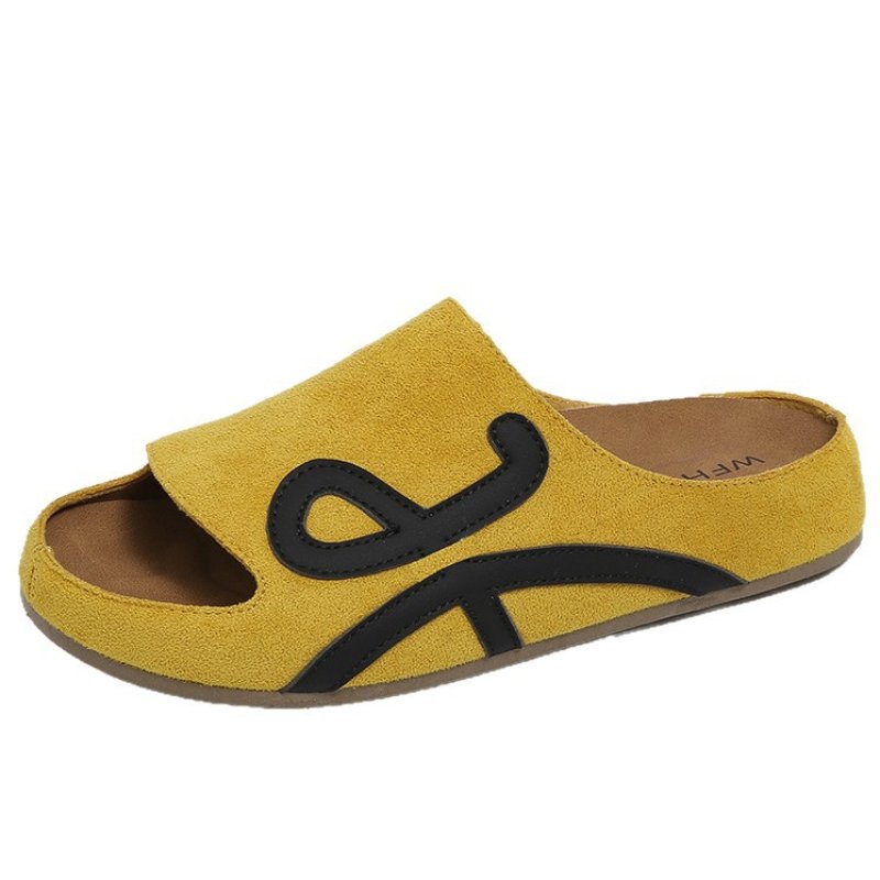 画像2: Baotou Leather Retro Frost Cross  Half Sandal Slippers　バオトゥレザープラットフォーム厚底レトロフロストクロスサンダルスリッパ (2)