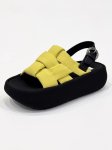 画像8: Woven platform back strap sandals　編み込みプラットフォーム厚底バックストラップサンダル (8)