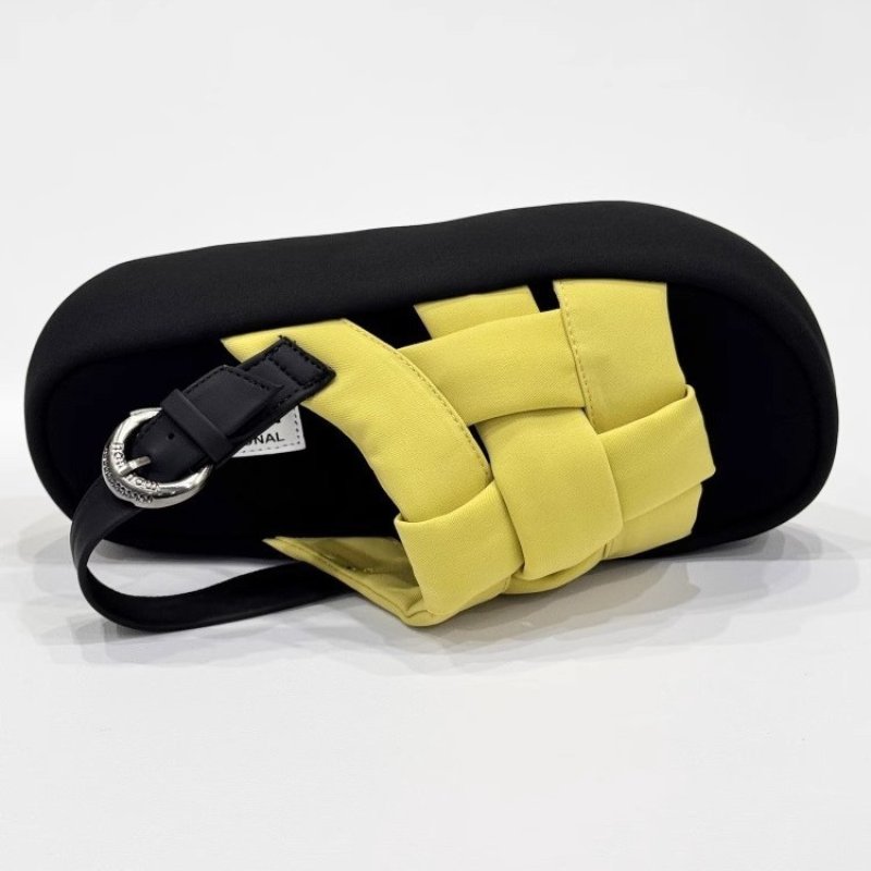 画像5: Woven platform back strap sandals 編み込みプラットフォーム厚底バックストラップサンダル (5)