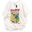 画像1: unisex Happy American Comic Print Short Sleeve T-Shirt  　ハッピーアメリカンコミックビンテージスタイルプリント半袖ラウンドネック Tシャツ ユニセックス 男女兼用 (1)