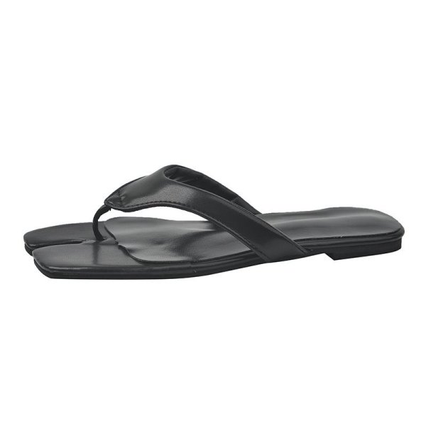 画像1: Flat-thong tabi leather sandals Slippers　フラットトング足袋レザーサンダルスリッパ (1)