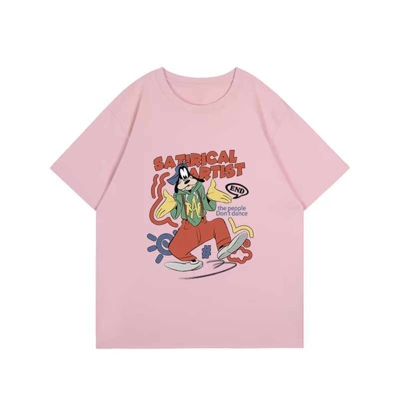 画像7: unisex Multicolor Goofy Print Short Sleeve T-Shirt  　マルチカラーグーフィープリント半袖ラウンドネック Tシャツ ユニセックス 男女兼用 (7)