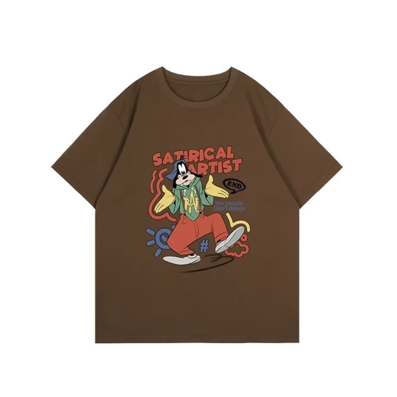 画像8: unisex Multicolor Goofy Print Short Sleeve T-Shirt  　マルチカラーグーフィープリント半袖ラウンドネック Tシャツ ユニセックス 男女兼用 (8)