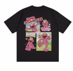 画像1: unisex Sesame Street Elmo Box Print Short Sleeve T-Shirt  　セサミストリートエルモボックスプリント半袖ラウンドネック Tシャツ ユニセックス 男女兼用 (1)