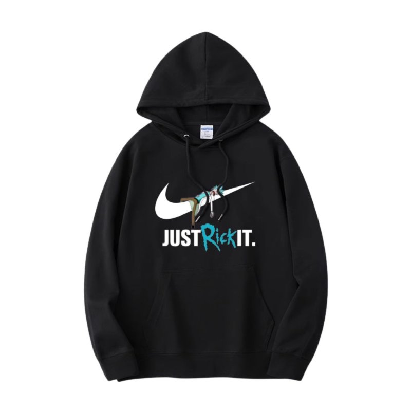 画像1: JUST RICK IT Rick print  Hoodie sweater  ユニセックス男女兼用JUST RICK IT リックプリントフーディスウェットパーカー (1)