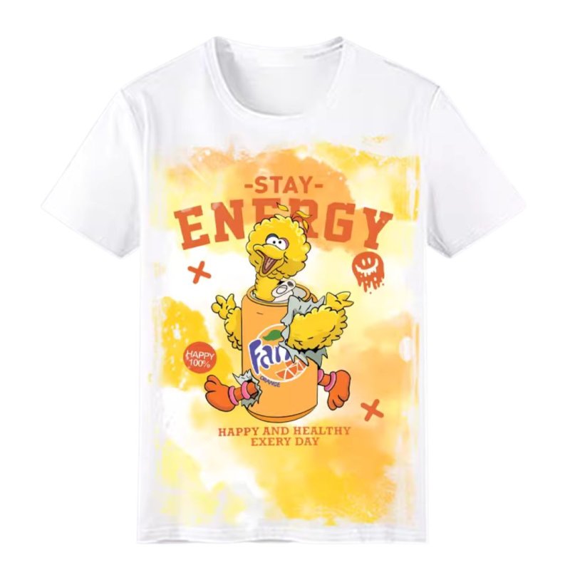 画像4: unisex Kaws & Sesame Street Print T-Shirt  　カウズ＆セサミストリート半袖ラウンドネック Tシャツ ユニセックス 男女兼用 (4)