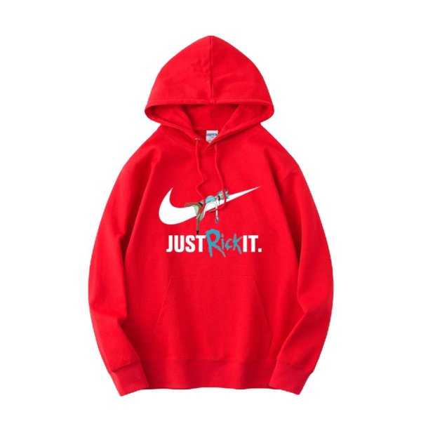 画像1: JUST RICK IT Rick print  Hoodie sweater  ユニセックス男女兼用JUST RICK IT リックプリントフーディスウェットパーカー (1)