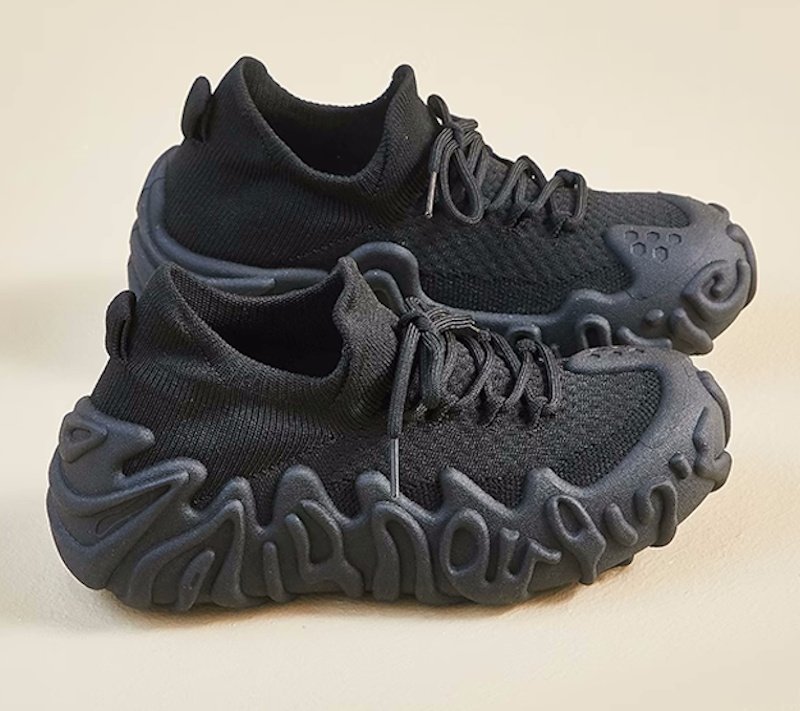 画像10: Women's Lace-up flying woven knit sneaker shoes　 レースアップフライングウーブンニットスニーカーシューズ (10)