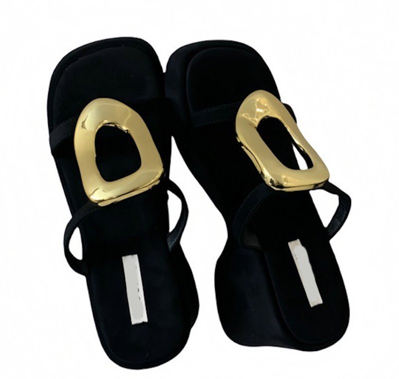 画像4: Metal-plated thick-soled sandals and slippers　メタル付きプラットフォーム厚底サンダルスリッパ (4)