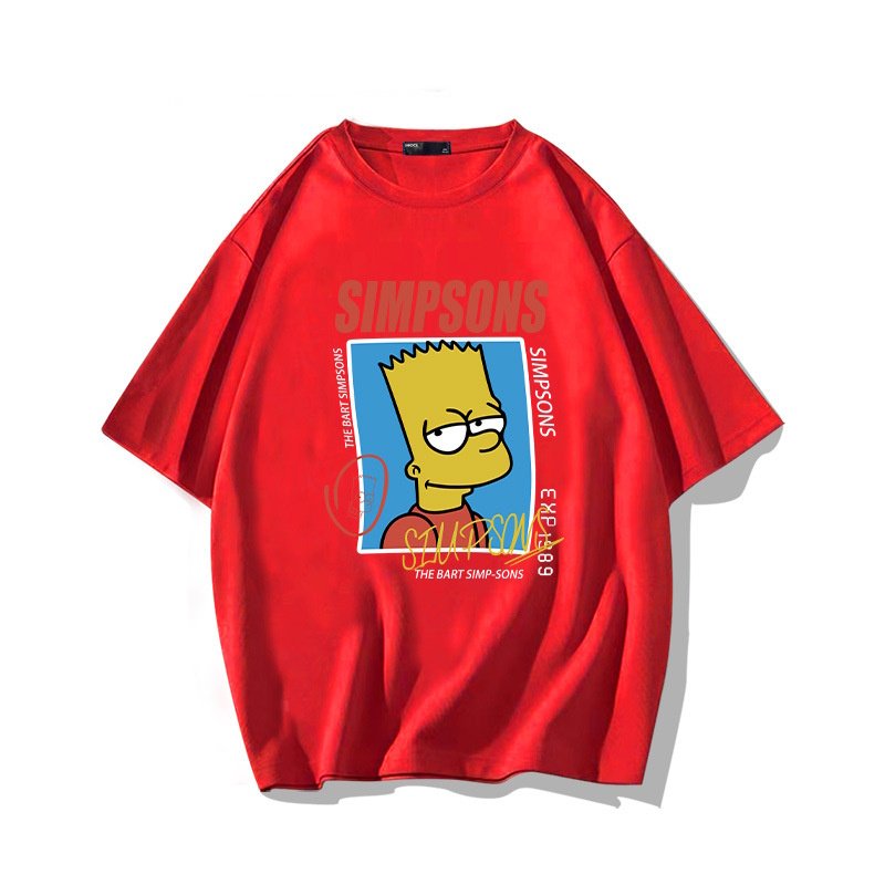 画像6: unisex The Simpsons box bart simpson Print T-Shirt   シンプソンズバートシンプソンプリント半袖ラウンドネック Tシャツ ユニセックス 男女兼用 (6)