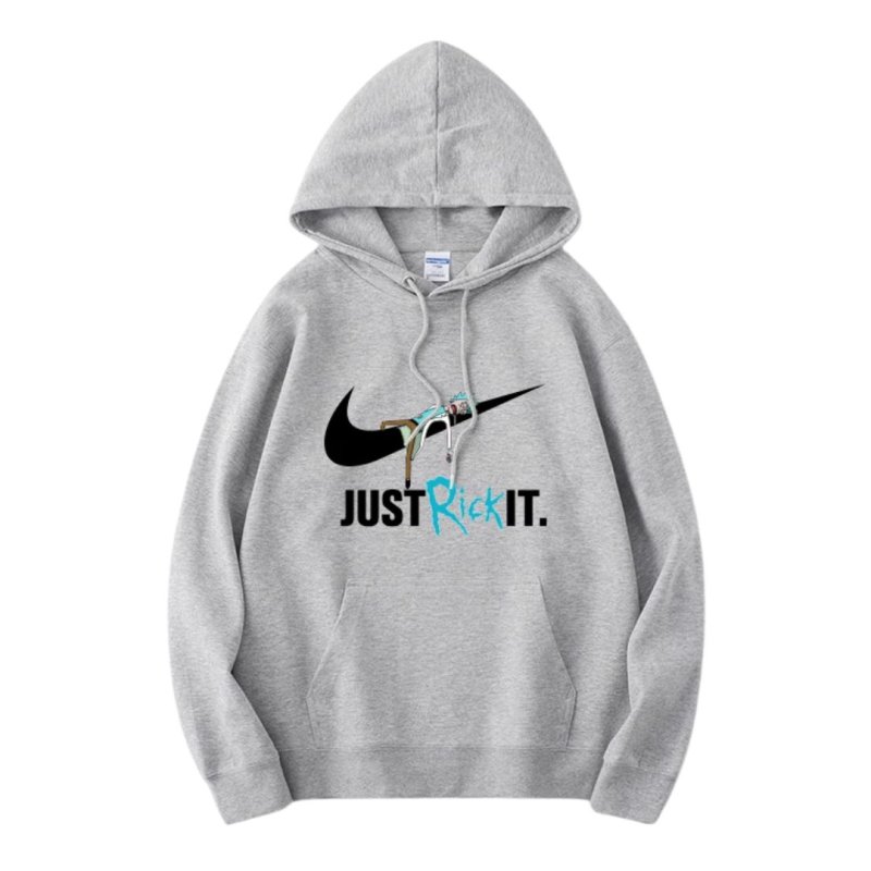 画像4: JUST RICK IT Rick print  Hoodie sweater  ユニセックス男女兼用JUST RICK IT リックプリントフーディスウェットパーカー (4)
