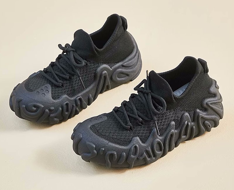 画像13: Women's Lace-up flying woven knit sneaker shoes　 レースアップフライングウーブンニットスニーカーシューズ (13)